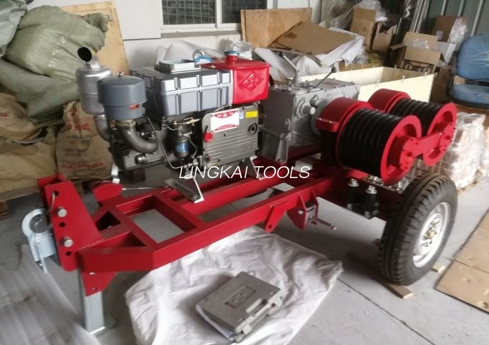 Двоен Capstan барабан крик 5 тони со приколка натпревар Honda / Yamaha бензински мотор